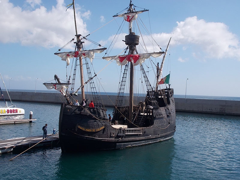 Replika statku Krzysztofa Kolumba w porcie, Funchal