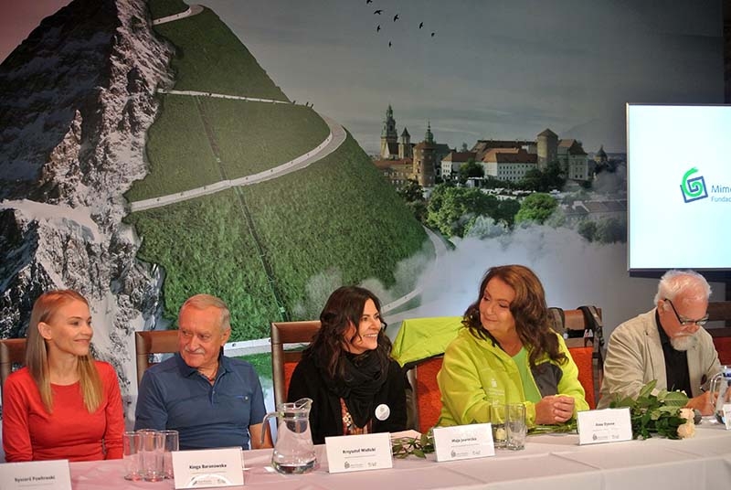 Konferencja prasowa: Kinga Baranowska, Krzysztof Wielicki, Maja Jaworska, Anna Dymna i Mieczysław Rokosz