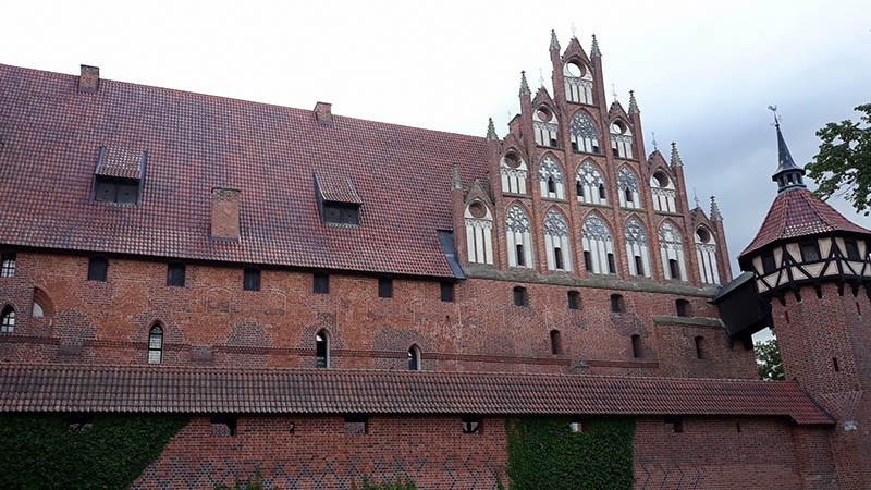 Fragment murów zamku w Malborku