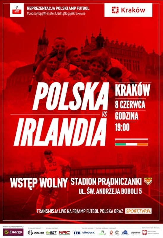 Przedsmak ampfutbolowych Mistrzostw Europy. Polacy w Krakowie podejmą Irlandię