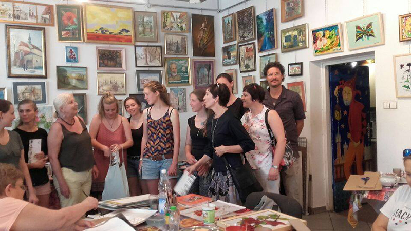 Wizyta w Galerii Stańczyk studentów z Freiburga z Niemiec