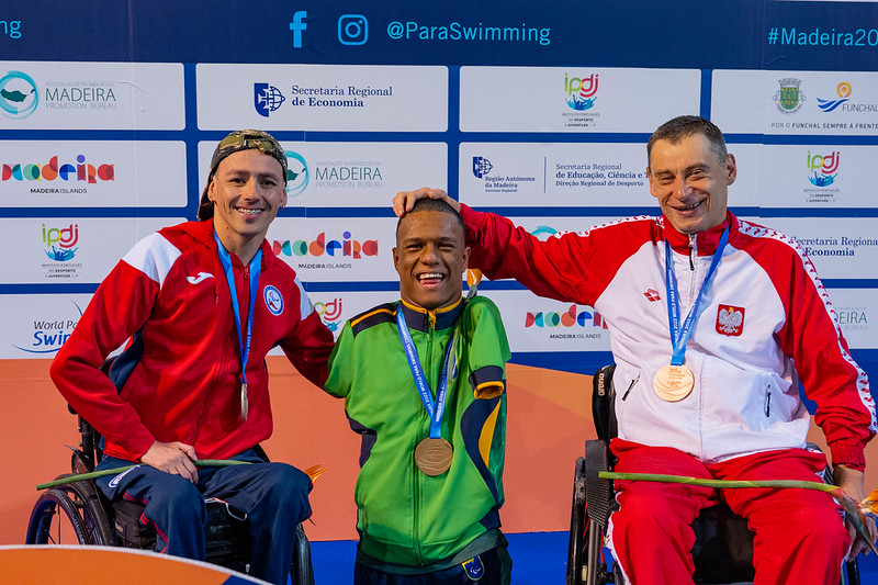 Jacek Czech (z prawej), fot. Pedro Vasconcelos - World Para Swimming